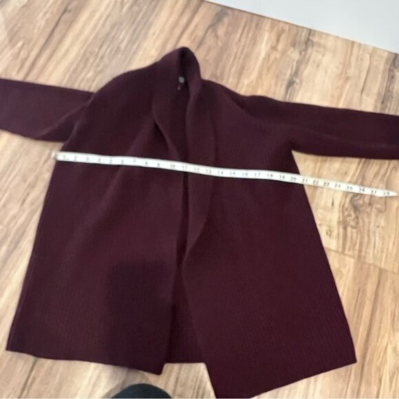 Eileen Fisher Chunky Knit Ribbed Wool Cardigan Sweater - Picture 7 of 8